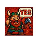 【レトロゲーム風】ドワーフくん（個別スタンプ：36）