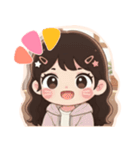 軽音部の女の子♡ステッカー風（個別スタンプ：2）
