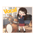 軽音部の女の子♡ステッカー風（個別スタンプ：5）