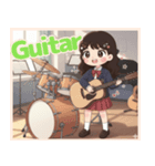 軽音部の女の子♡ステッカー風（個別スタンプ：17）
