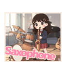 軽音部の女の子♡ステッカー風（個別スタンプ：21）