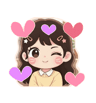 軽音部の女の子♡ステッカー風（個別スタンプ：34）