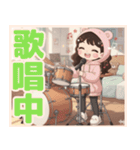 軽音部の女の子♡ステッカー風（個別スタンプ：37）