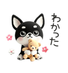 3D・ブラックタン・チワワ〜可愛い〜（個別スタンプ：2）