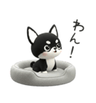 3D・ブラックタン・チワワ〜可愛い〜（個別スタンプ：6）