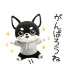 3D・ブラックタン・チワワ〜可愛い〜（個別スタンプ：9）
