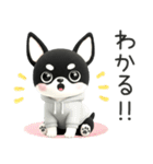 3D・ブラックタン・チワワ〜可愛い〜（個別スタンプ：18）