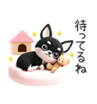 3D・ブラックタン・チワワ〜可愛い〜（個別スタンプ：27）