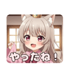 ピンクシャツみなみちゃんスタンプ（個別スタンプ：8）