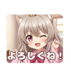 ピンクシャツみなみちゃんスタンプ（個別スタンプ：9）