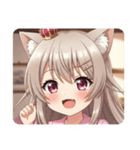 ピンクシャツみなみちゃんスタンプ（個別スタンプ：16）