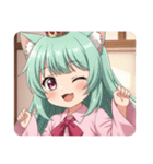 ピンクシャツみなみちゃんスタンプ（個別スタンプ：18）
