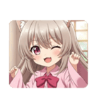 ピンクシャツみなみちゃんスタンプ（個別スタンプ：21）