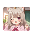 ピンクシャツみなみちゃんスタンプ（個別スタンプ：24）