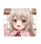 ピンクシャツみなみちゃんスタンプ（個別スタンプ：25）