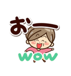 おばあちゃんスタンプ☆英語付（個別スタンプ：15）