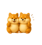 双子のぽっちゃり柴犬（個別スタンプ：10）