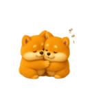 双子のぽっちゃり柴犬（個別スタンプ：32）