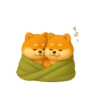 双子のぽっちゃり柴犬（個別スタンプ：35）