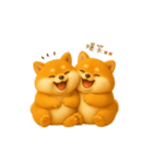 双子のぽっちゃり柴犬（個別スタンプ：38）