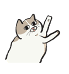 無字版アイラインねこ#1（個別スタンプ：11）