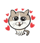 アイラインねこ - セリフ付き #1（個別スタンプ：10）