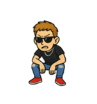 シンプルなヤリラフィー（個別スタンプ：9）