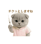 ネコしてます:本日も働いてます1（個別スタンプ：21）