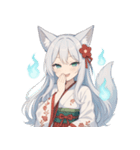 妖狐少女の爆笑コミカル日常スタンプ集（個別スタンプ：4）