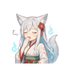 妖狐少女の爆笑コミカル日常スタンプ集（個別スタンプ：8）