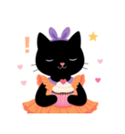 お菓子と黒猫スタンプ（個別スタンプ：26）