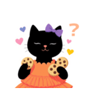 お菓子と黒猫スタンプ（個別スタンプ：32）