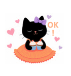 お菓子と黒猫スタンプ（個別スタンプ：38）