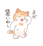 ちょっと暑い秋を過ごす猫のトミー（個別スタンプ：1）