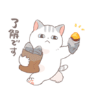 ちょっと暑い秋を過ごす猫のトミー（個別スタンプ：6）
