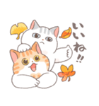 ちょっと暑い秋を過ごす猫のトミー（個別スタンプ：10）