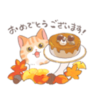 ちょっと暑い秋を過ごす猫のトミー（個別スタンプ：20）