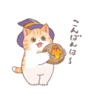 ちょっと暑い秋を過ごす猫のトミー（個別スタンプ：23）