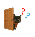 猫がいっぱい♡可愛い黒猫♡絵本（個別スタンプ：4）