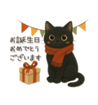猫がいっぱい♡可愛い黒猫♡絵本（個別スタンプ：17）
