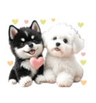 豆柴(黒柴)♡ゴールデンドゥードル DOGs（個別スタンプ：23）