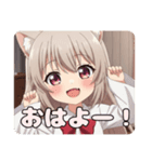 赤いリボンのみなみちゃんスタンプ（個別スタンプ：6）