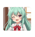 赤いリボンのみなみちゃんスタンプ（個別スタンプ：21）