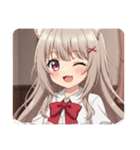 赤いリボンのみなみちゃんスタンプ（個別スタンプ：24）