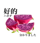 赤果肉 ドラゴンフルーツ 【台湾語】（個別スタンプ：7）