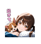 チワワと仲良しガール（個別スタンプ：12）