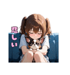 チワワと仲良しガール（個別スタンプ：23）