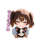 チワワと仲良しガール（個別スタンプ：30）