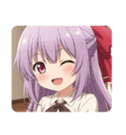 赤いリボンのみなみちゃんスタンプ②（個別スタンプ：18）