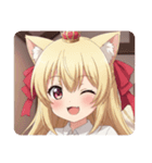 赤いリボンのみなみちゃんスタンプ②（個別スタンプ：20）